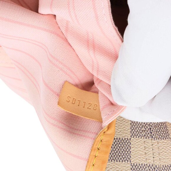 LOUIS VUITTON  Neverfull MM Damier Azur Tote Shoulder Bag Rose Ballerine - Picture 14 of 14